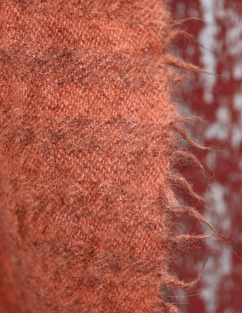 Shawl, plant dyed herringbone pattern