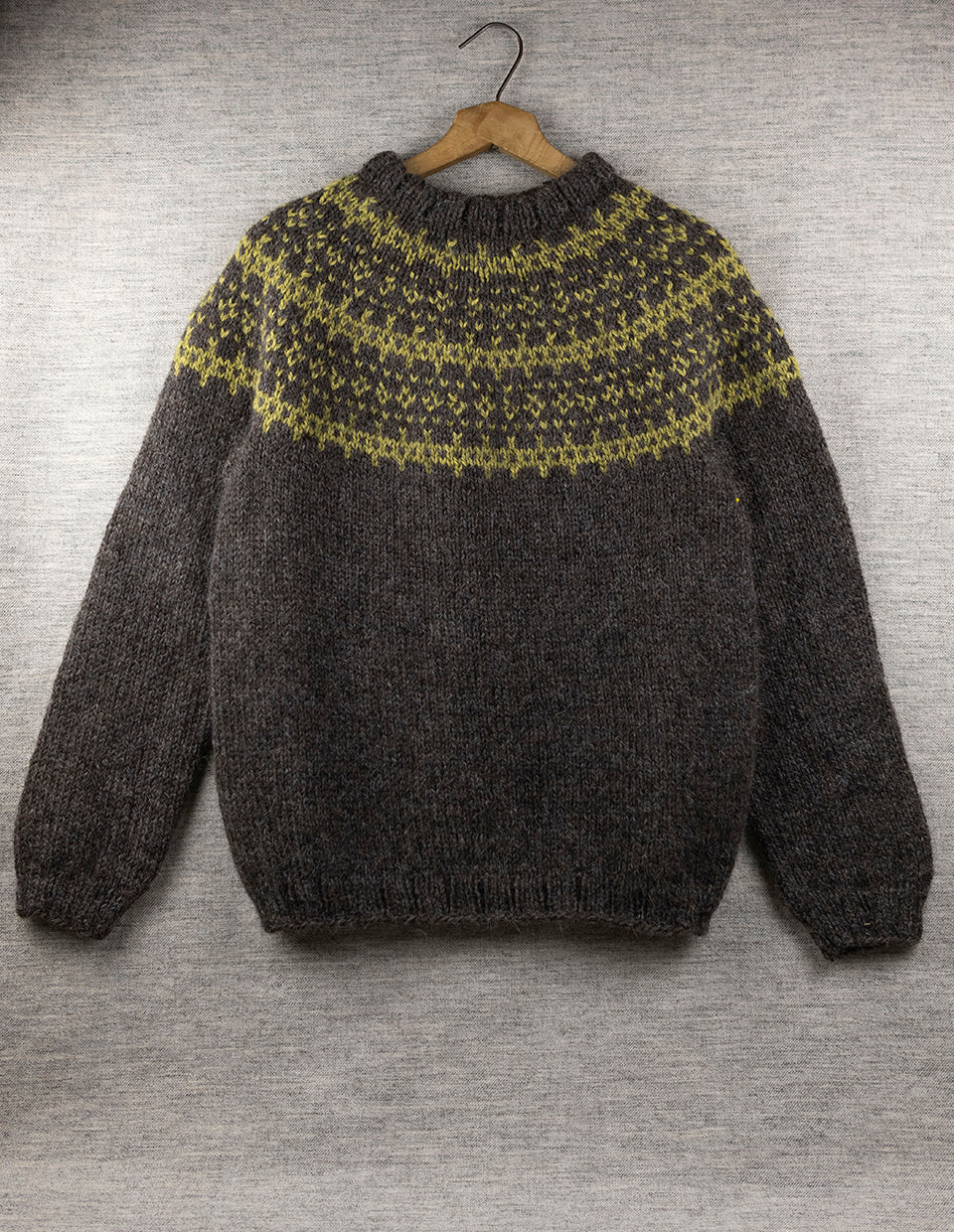 Salty Grain in Full storm, hand knitted sweater