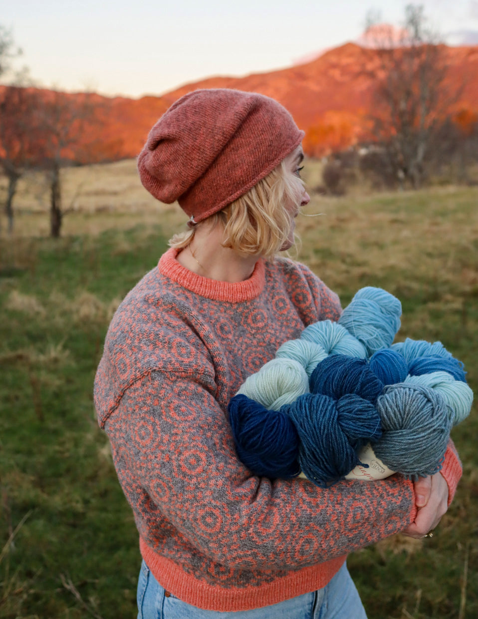 Emma sweater, 2-ply knitting kit