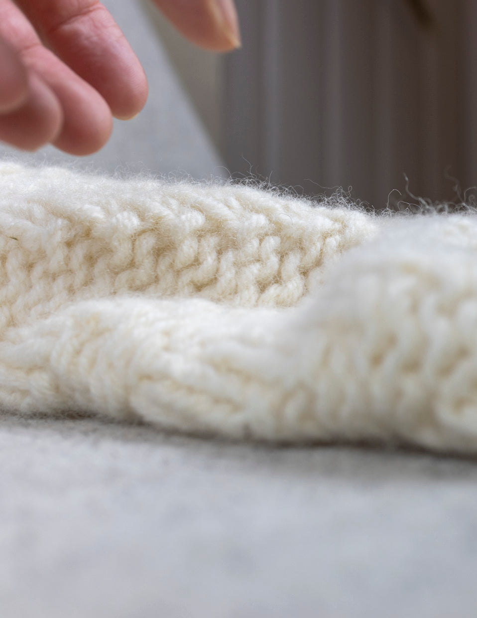 Neck warmer in fine lamb's wool, knitting kit