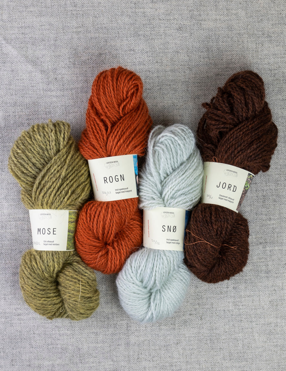 ROGN, plant-dyed yarn from white Spælsau sheep