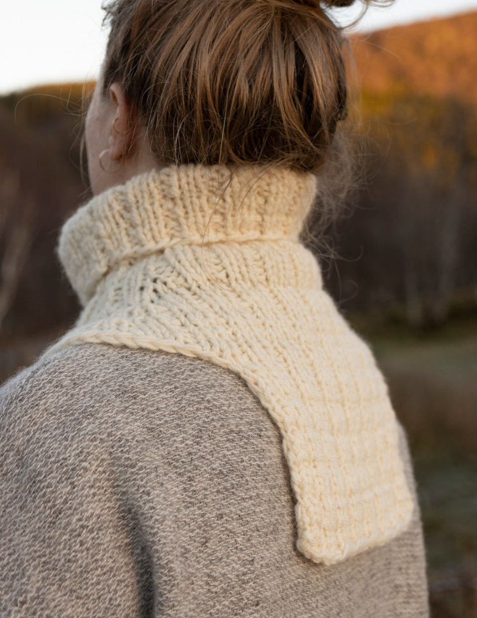 Tvillinglam neck warmer, fine lamb's wool, knitting kit