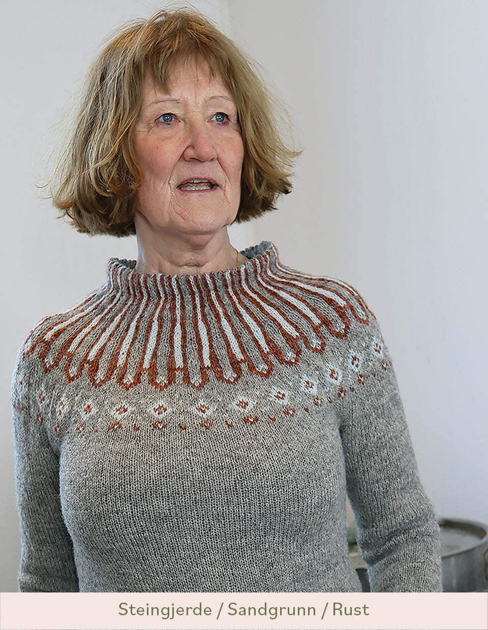 GRY-genser, 2-trådet Steingjerde med plantefarger
