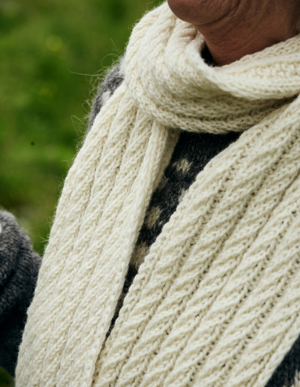 Braided scarf, 3 ply, knitting kit