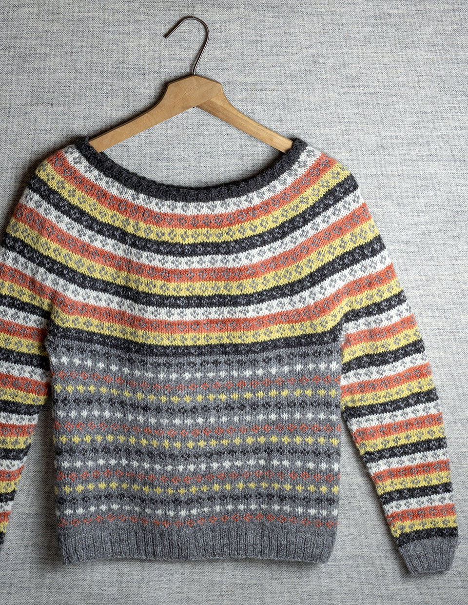 Stripestjerne genser, 2-trådet, strikkepakke